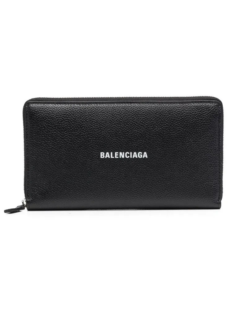 Balenciaga Portemonnaie mit Logo-Print - Schwarz Schwarz