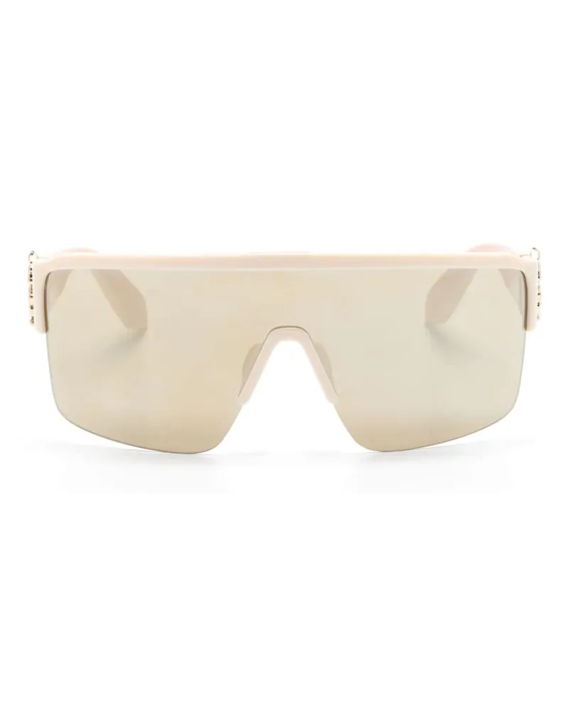 Roberto Cavalli Sonnenbrille mit Monogramm-Schild - Nude Nude