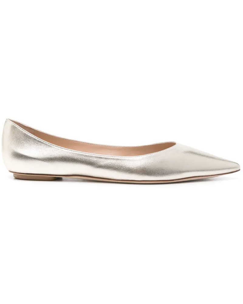 Stuart Weitzman Emilia Ballerinas im Metallic-Look - Gold Gold