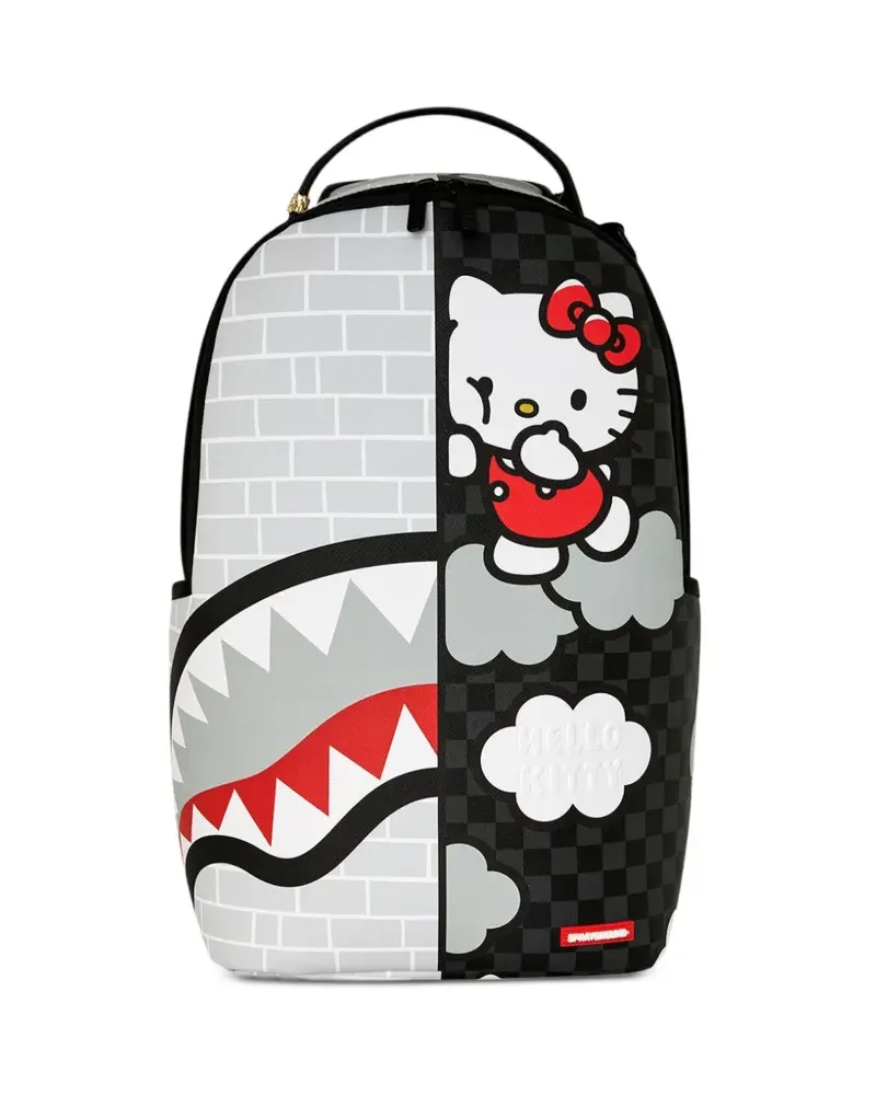 Sprayground x Hello Kitty Brick Wall Split Rucksack - Schwarz Schwarz