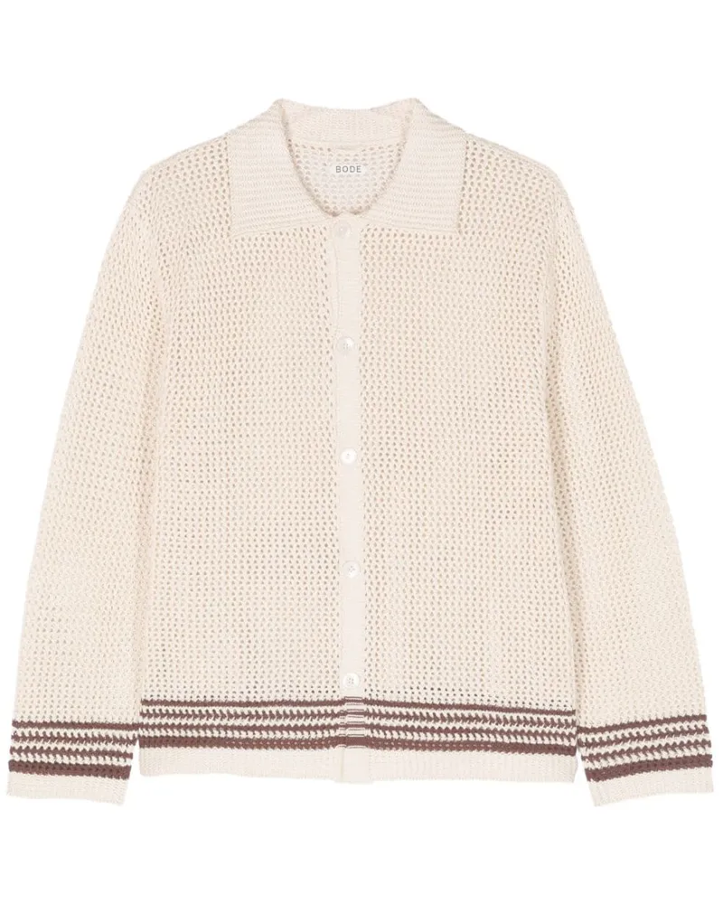 BODE Bayberry Cardigan im Hemdjackenstil Nude