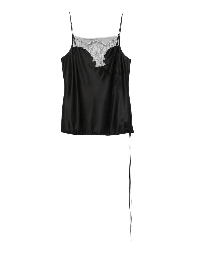 Carine Gilson Camisole-Top mit Spitze - Schwarz Schwarz