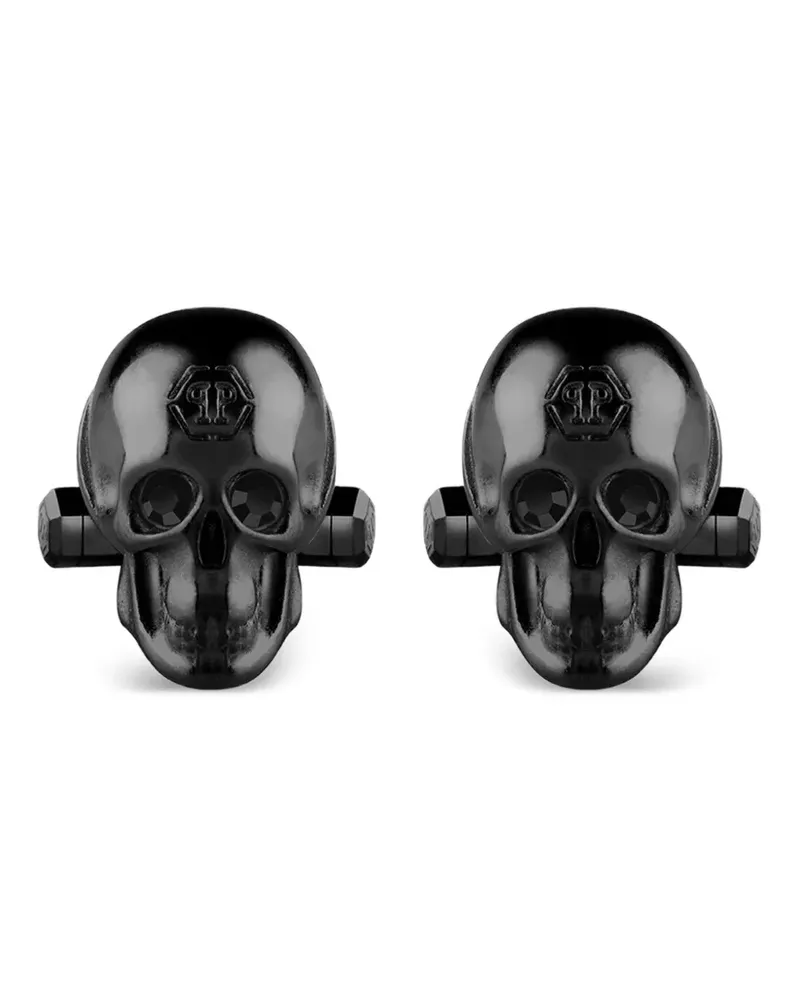 Philipp Plein Manschettenknöpfe mit Totenkopf - Schwarz Schwarz