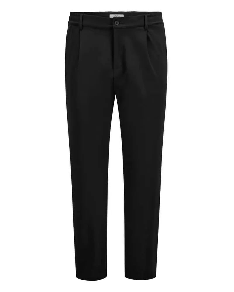 CRUNA Bundfaltenhose mit Kordelzug - Schwarz Schwarz