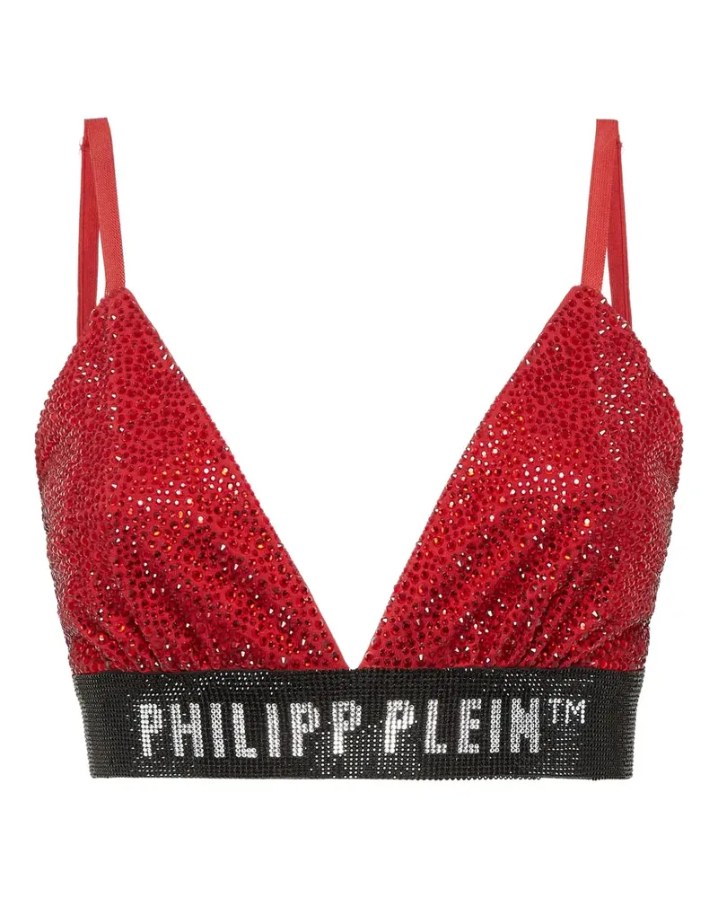 Philipp Plein Triangel-BH mit Strass - "35 Bordeaux "35