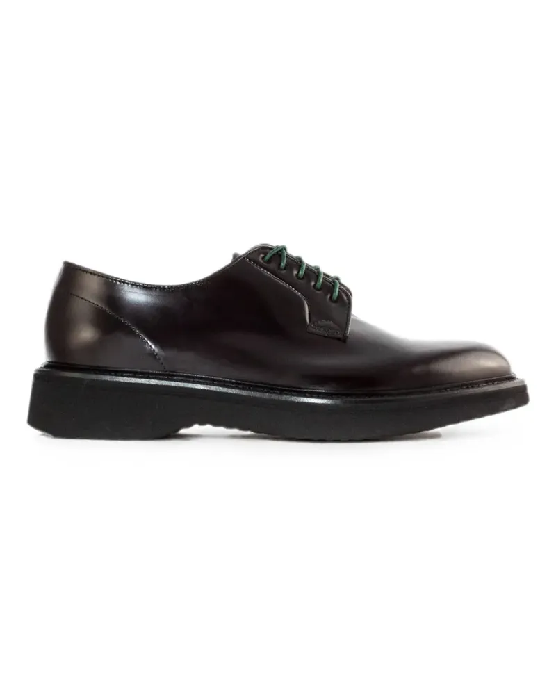 Green George leather derby shoes - Schwarz Schwarz