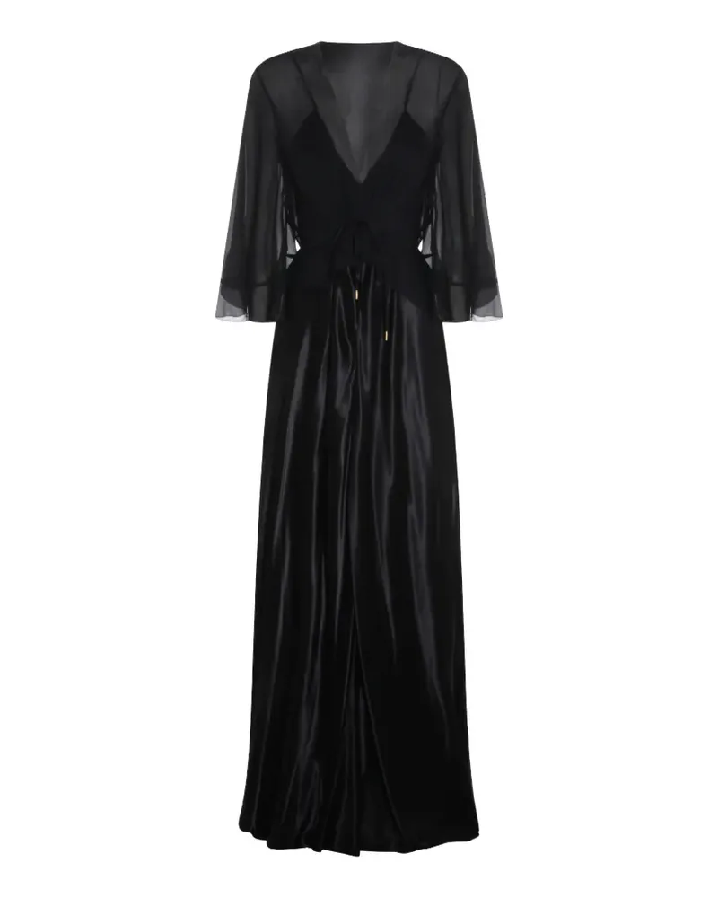 Alberta Ferretti V-neck maxi dress - Schwarz Schwarz
