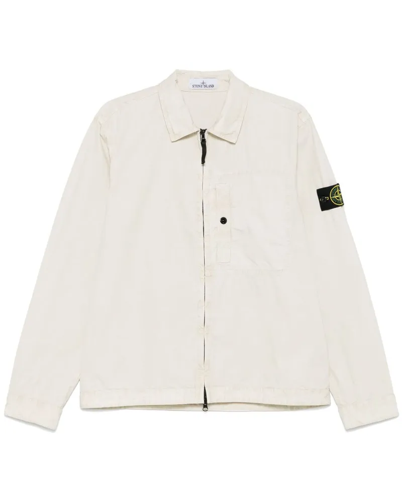 Stone Island Jacke mit Kompass-Patch - Nude Nude