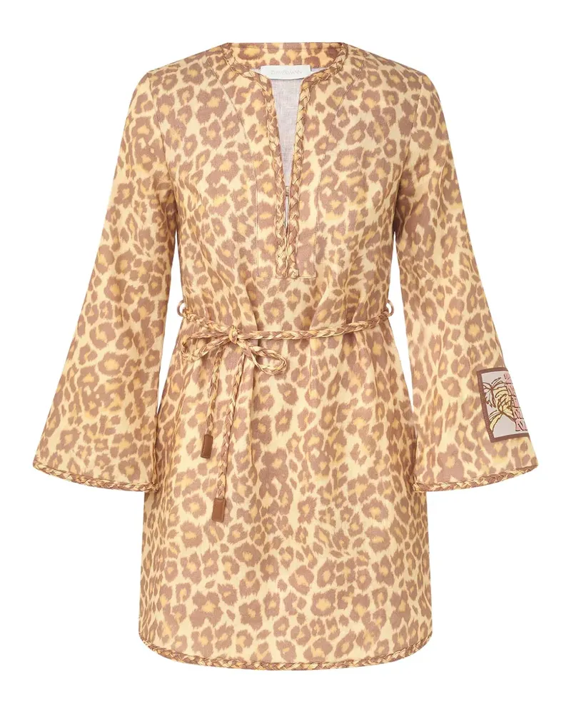 Zimmermann Tunika mit Flechtbesatz - Nude Nude