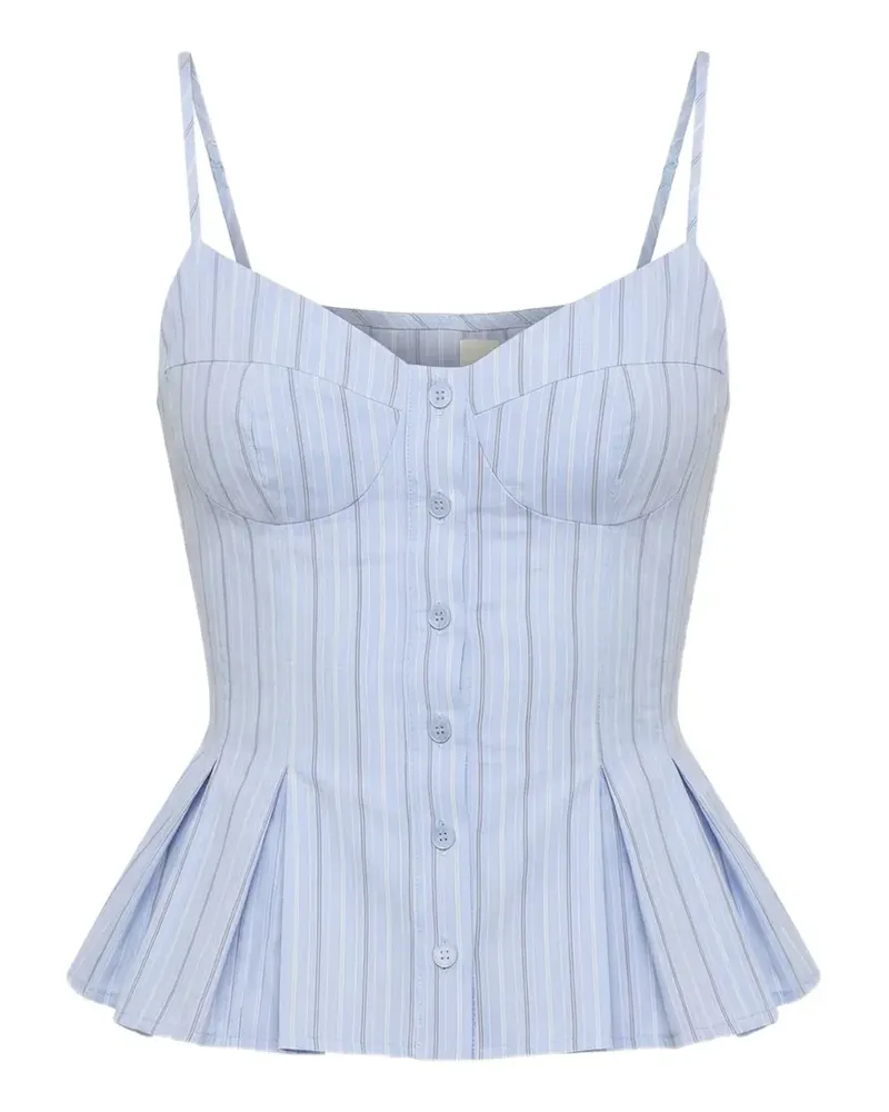NICHOLAS Staci spaghetti-strap peplum top - Blau Blau