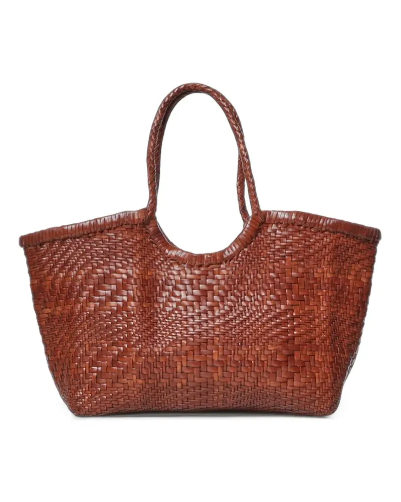 Dragon Diffusion Nantucket Optical Tote Bag aus geflochtenem Leder - Braun Braun