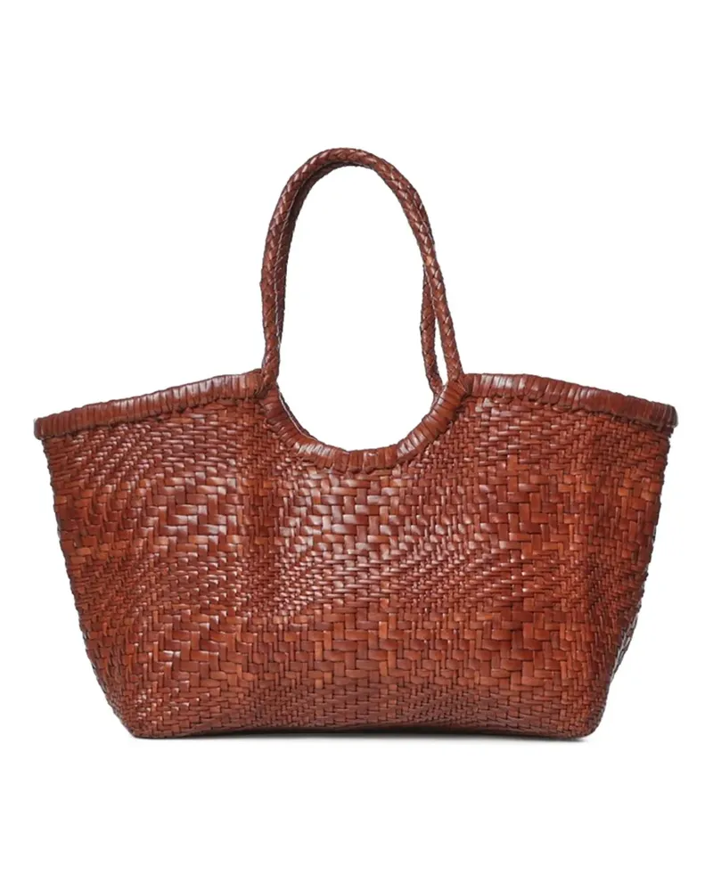 Dragon Diffusion Nantucket Optical Tote Bag aus geflochtenem Leder - Braun Braun