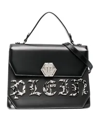 Philipp Plein Big Gothic Plein Schultertasche Schwarz