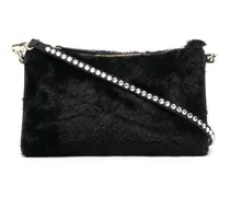 Tasche aus Faux Fur - Schwarz