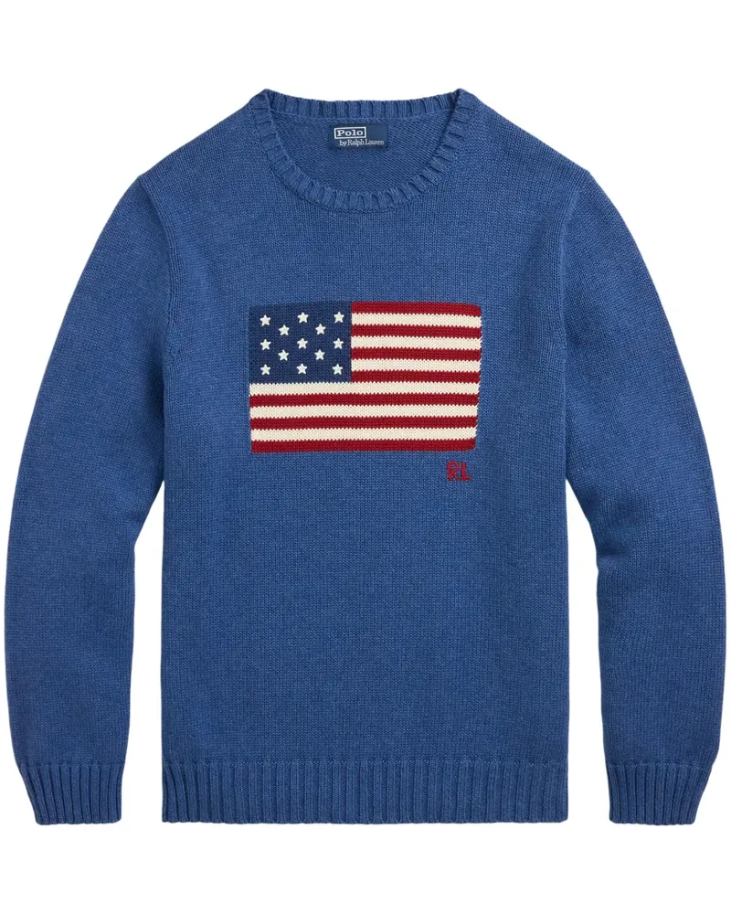 Ralph Lauren Flag Pullover - Blau Blau