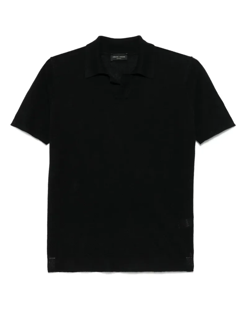 Roberto Collina T-Shirt aus Leinen - Schwarz Schwarz