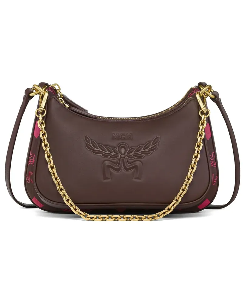 MCM small Aren Duo Maxi Visetos shoulder bag - Braun Braun