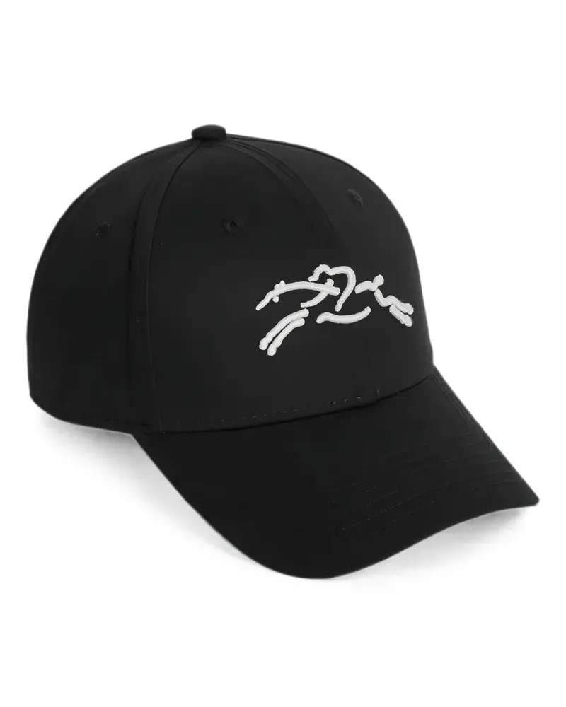 Longchamp Baseballkappe mit Logo-Stickerei - Schwarz Schwarz