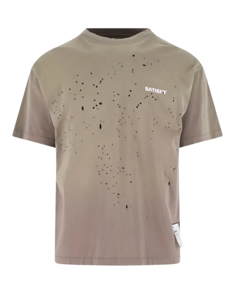Satisfy MothTech distressed t-shirt - Braun Braun