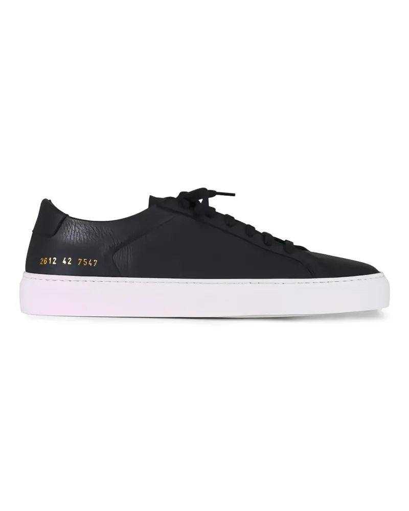 Common Projects Sneakers aus gekörntem Leder - Schwarz Schwarz