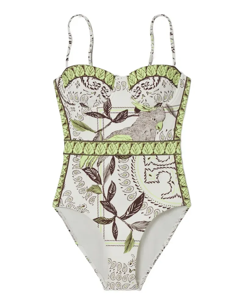 Tory Burch printed swimsuit - Nude Nude