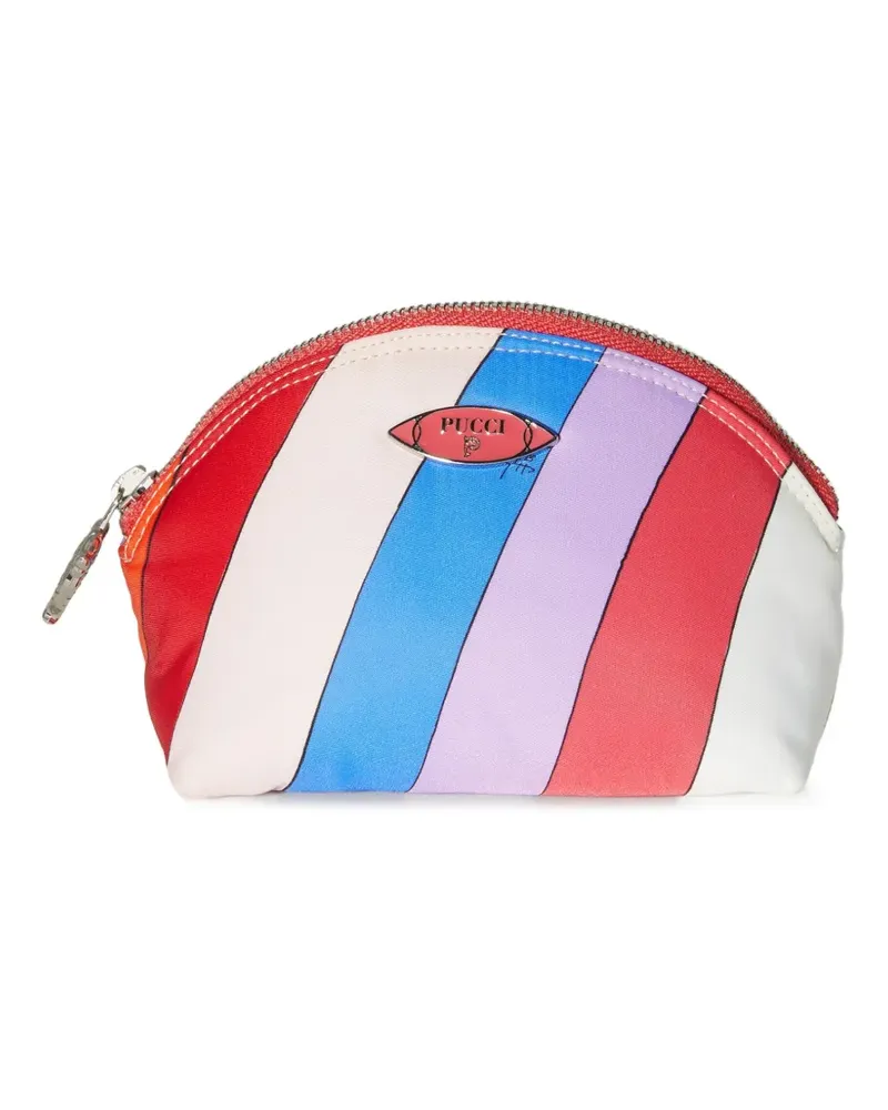 Emilio Pucci Gestreifte Kosmetiktasche - Rot Rot