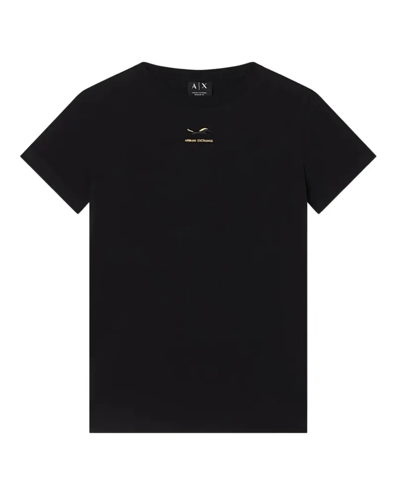 Armani Exchange T-Shirt mit Rundhalsausschnitt - Schwarz Schwarz