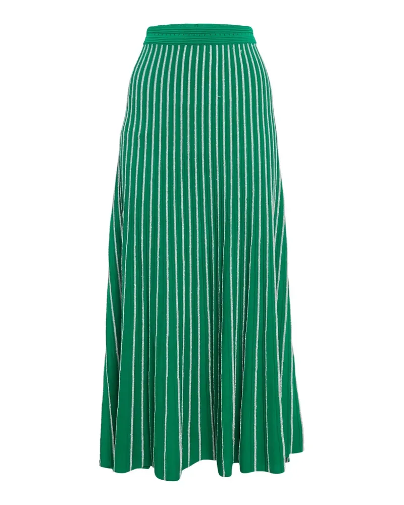 Sandro striped pleated midi skirt - Grün Grün