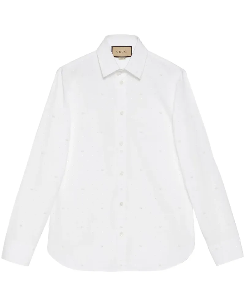 Gucci Hemd mit GG-Print - Weiß Weiß