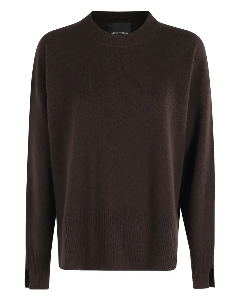 Roberto Collina Pullover mit geripptem Saum - Braun Braun