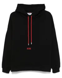 GCDS Hoodie mit vorstehendem Logo Schwarz