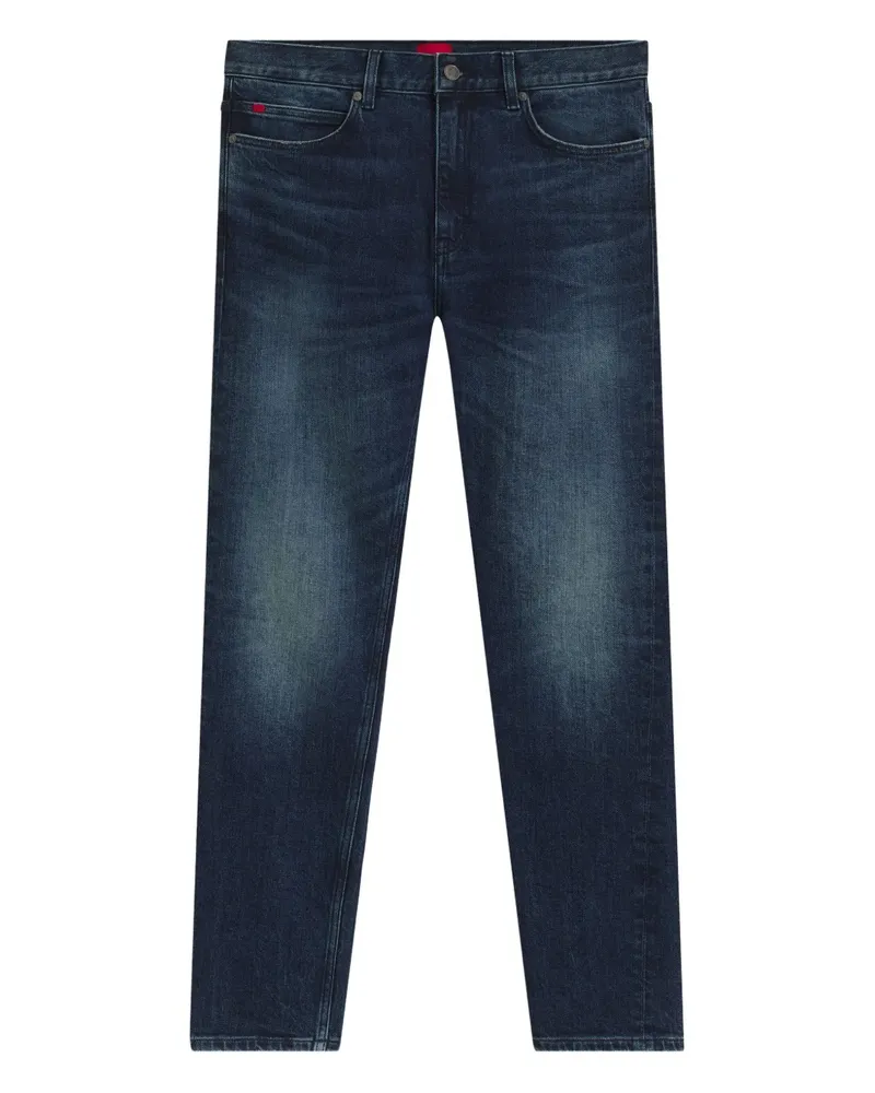 HUGO BOSS Jeans mit Tragefalten - Blau Blau