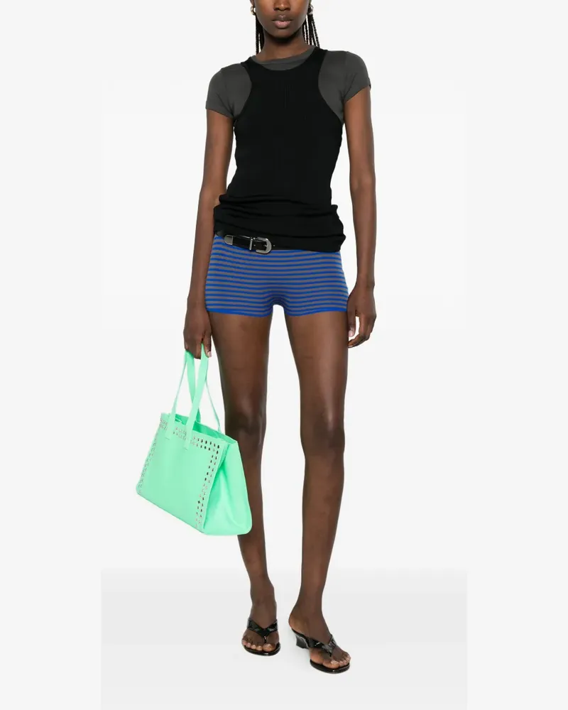 GIMAGUAS Camu striped ribbed shorts - Blau Blau