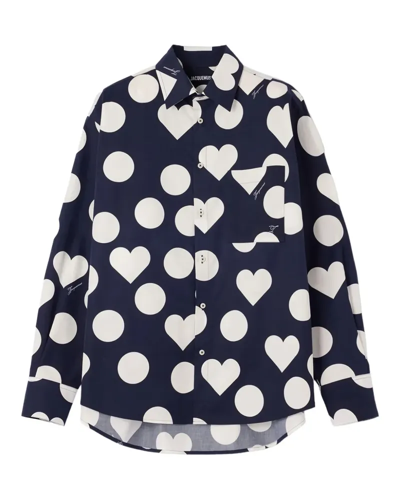 Jacquemus Camargue heart polka-dot shirt - Blau Blau