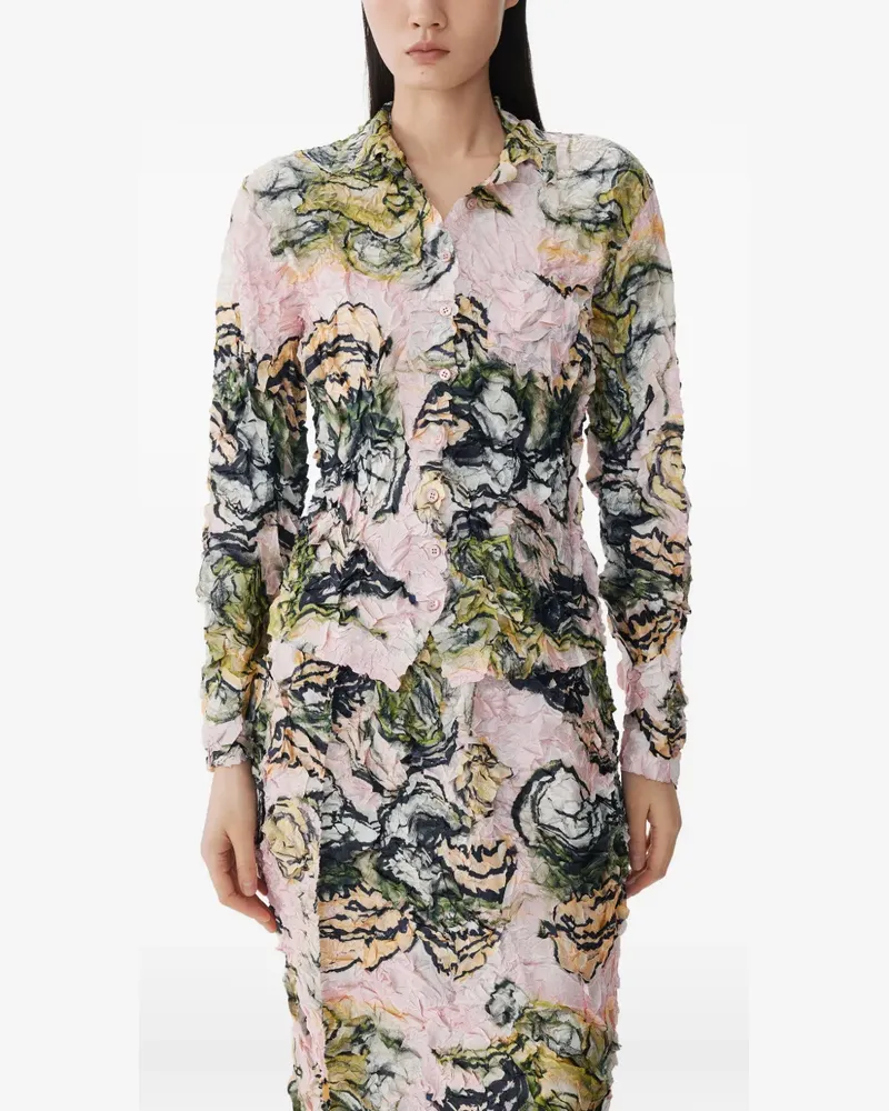 JNBY Bluse mit grafischem Print - Rosa Rosa