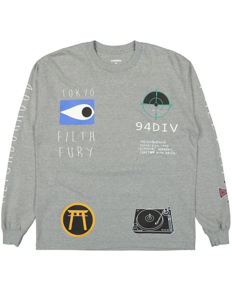 Neighborhood LS-10 T-Shirt - Grau Grau