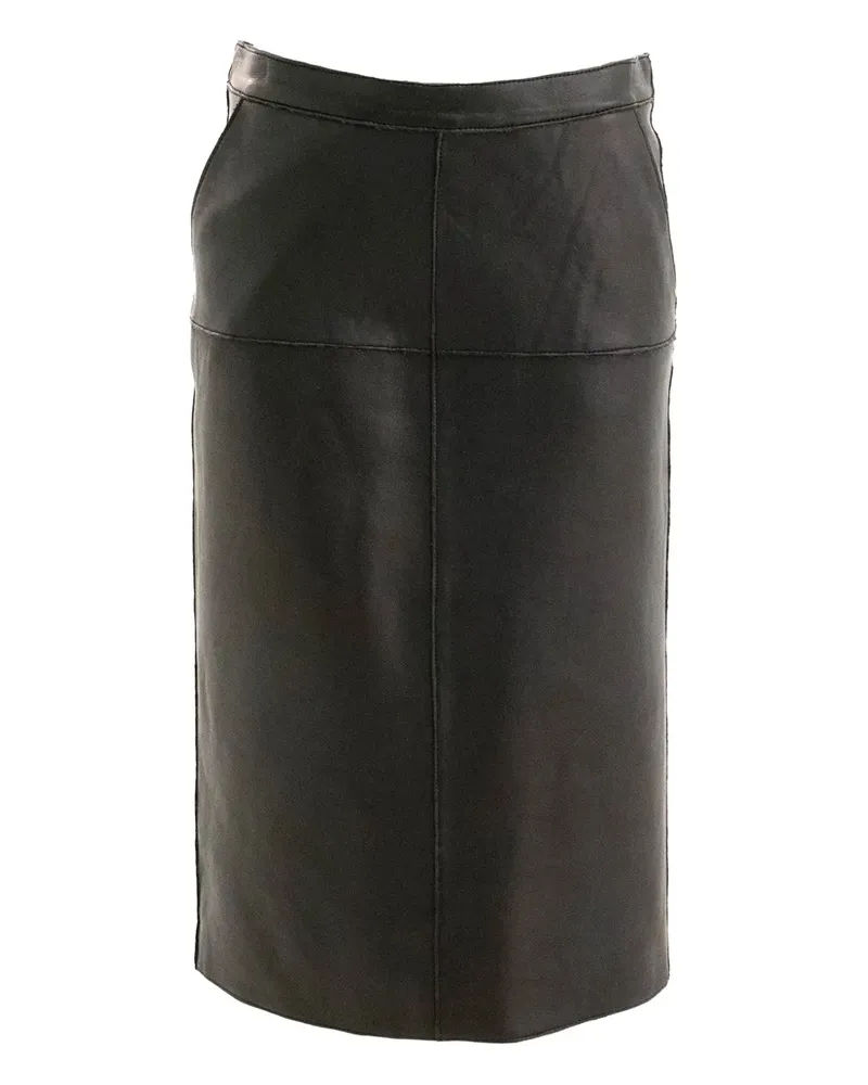 P.A.R.O.S.H. P.A.R.O H. Midirock aus Leder - Schwarz Schwarz