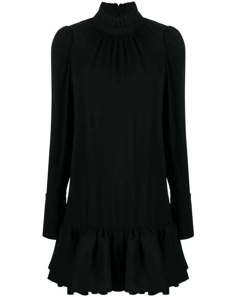 Paco Rabanne Minikleid mit Rüschensaum - Schwarz Schwarz