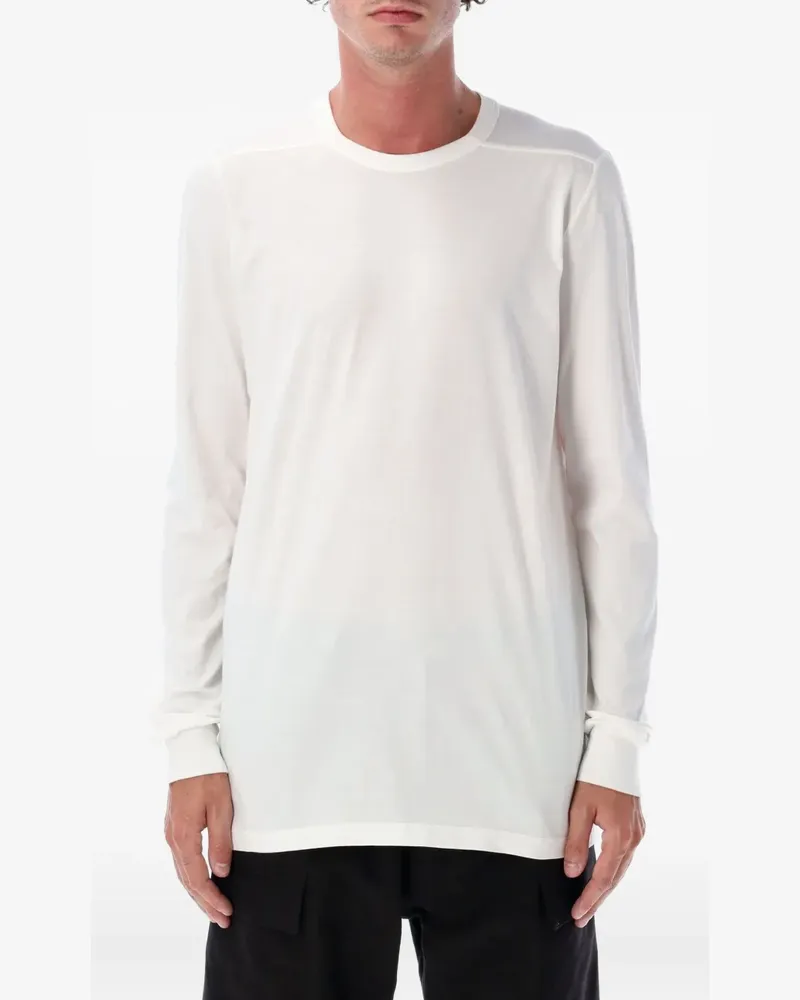 Rick Owens Langarmshirt aus Baumwolle - Weiß Weiß