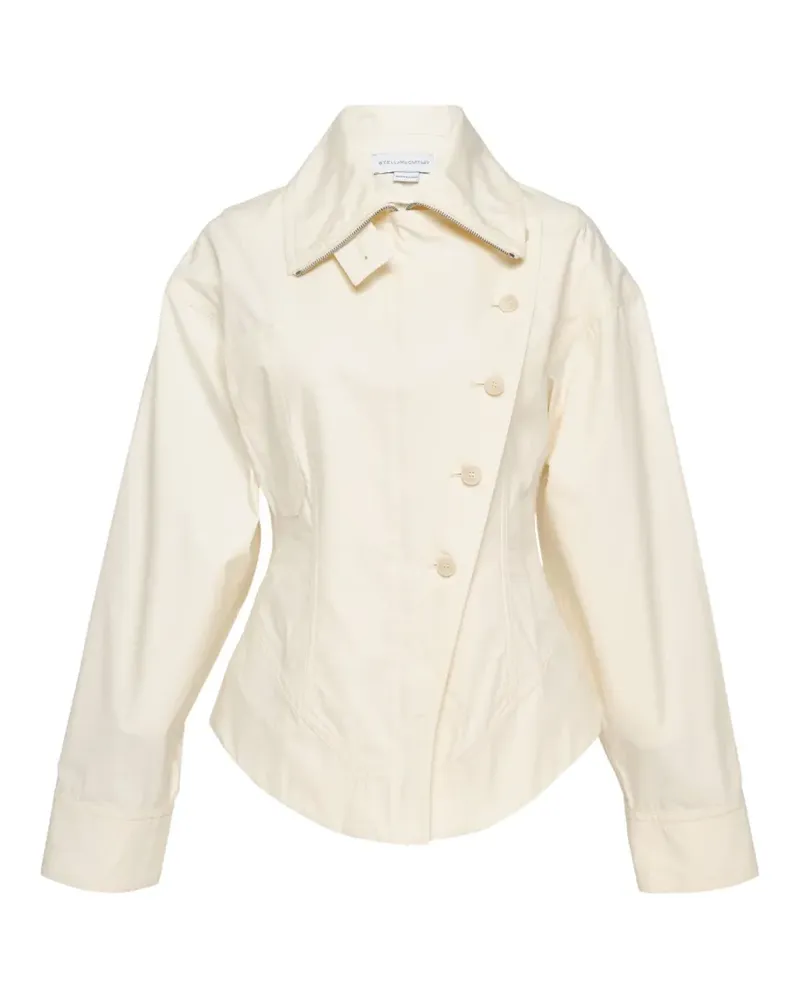 Stella McCartney asymmetric-fastening fitted jacket - Nude Nude