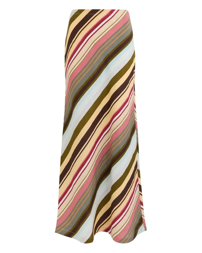 Faithfull The Brand Elise striped skirt - Nude Nude