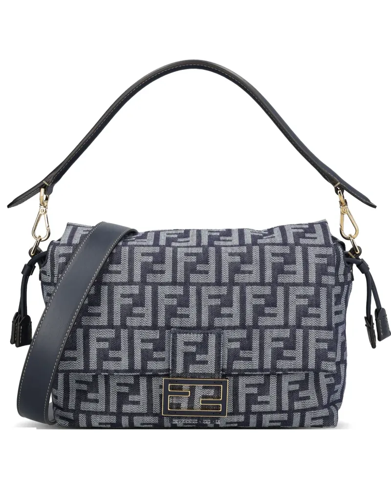 Fendi logo shoulder bag - Blau Blau