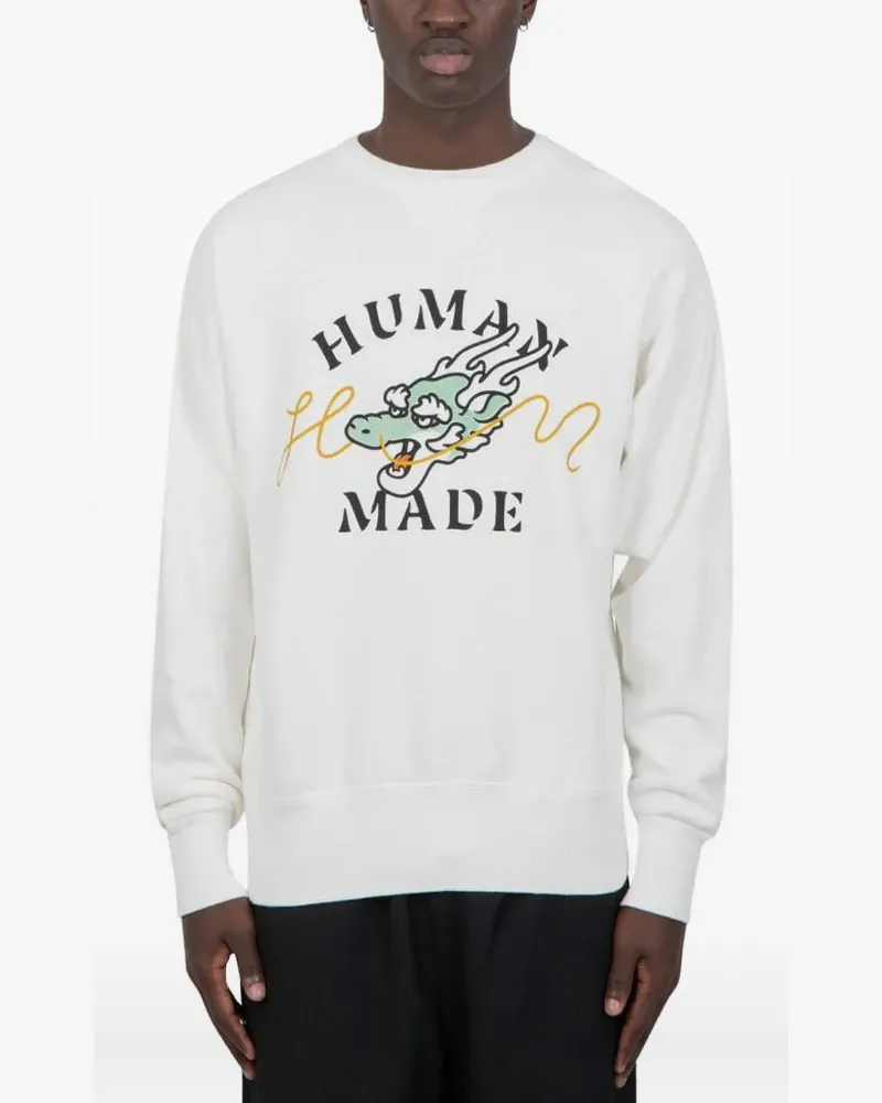 Arte Antwerp T-Shirt mit Drachen-Print - Weiß Weiß