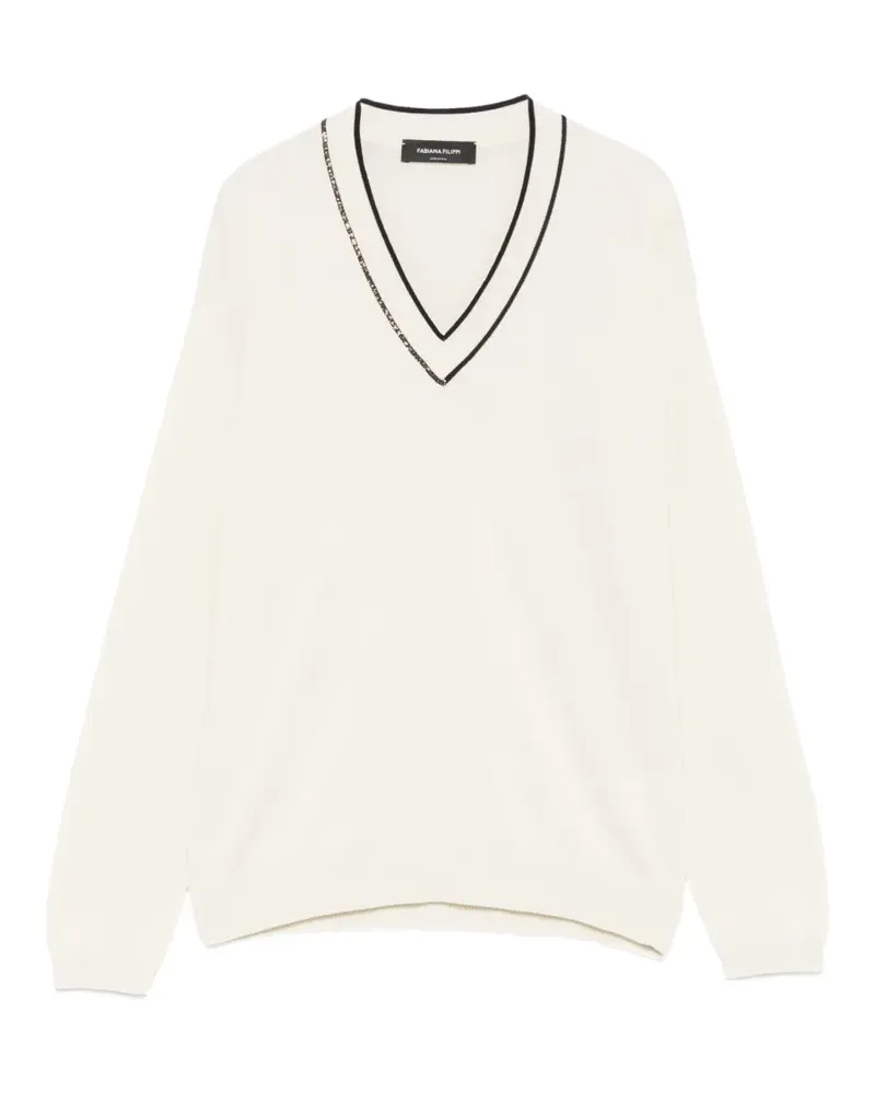 Fabiana Filippi V-neck sweater - Weiß Weiß