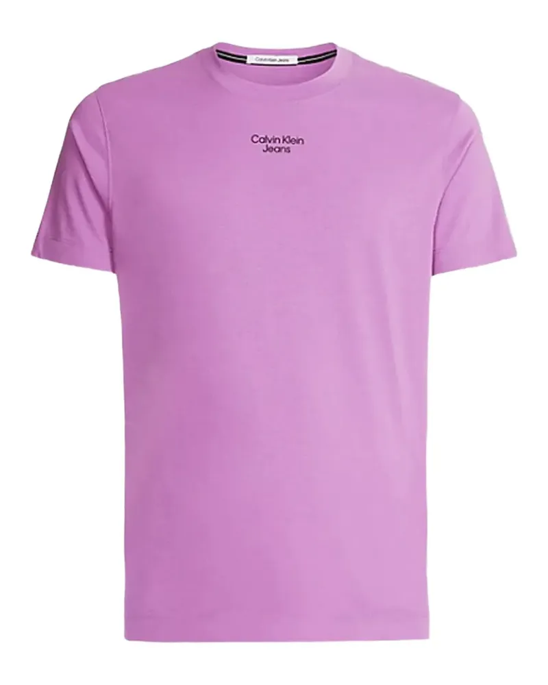 Calvin Klein T-Shirt mit Logo-Print - Violett Violett