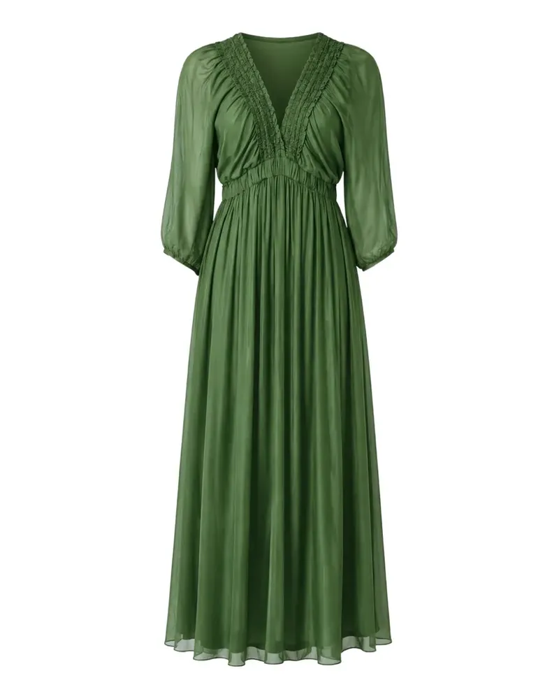 Kaos ruched-trim pleated maxi dress - Grün Grün