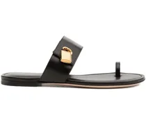 Flache Espresso Sandalen - Braun