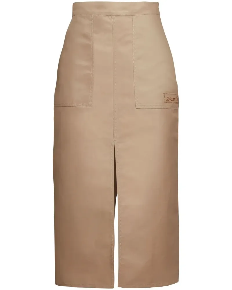 Marni Taillenrock mit Schlitz - Braun Braun