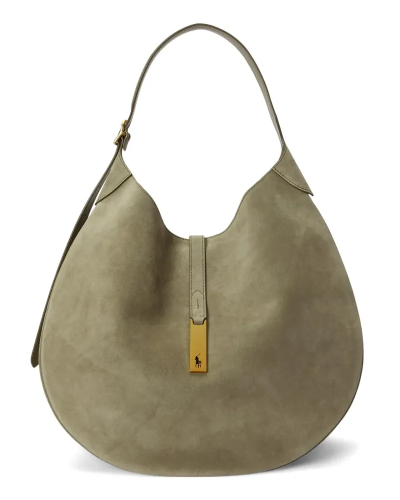 Ralph Lauren Polo ID suede shoulder bag - Grün Grün