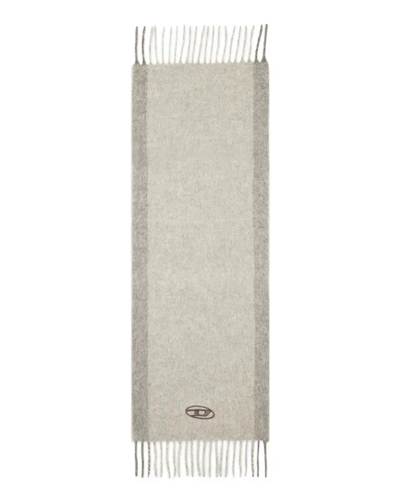 Diesel Bestickter Schal mit Fransensaum - Nude Nude